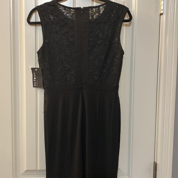 Black lace full length formal dress - Picture 4 of 6